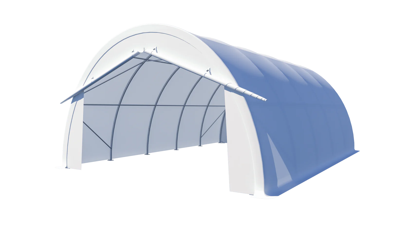 Gold Mountain Single Truss Round Storage Shelter W20'xL30'xH12'