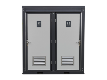 Portable Restroom with 2 Private Toilet Stalls