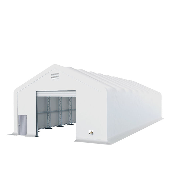 Gold Mountain Double Truss Peak Storage Shelter-W50'xL104'xH23' 8ft Arch spacing