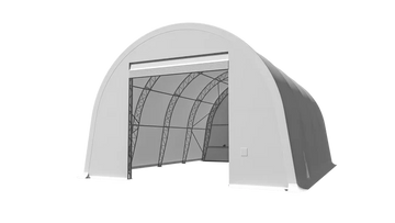 Double Truss Round M Model Storage Shelter W30'xL80'xH20'