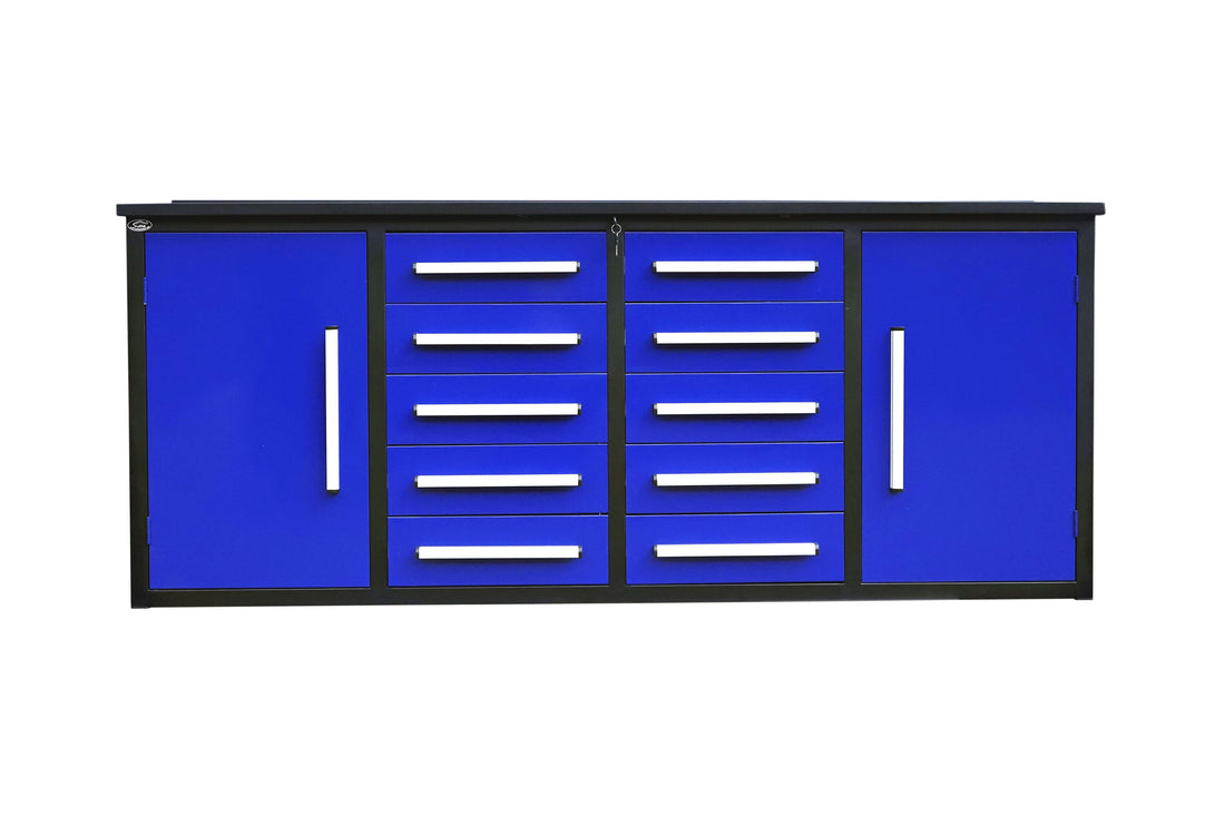 Steelman 7' Garage Cabinet Workbench (10 Drawers & 2 Cabinets)