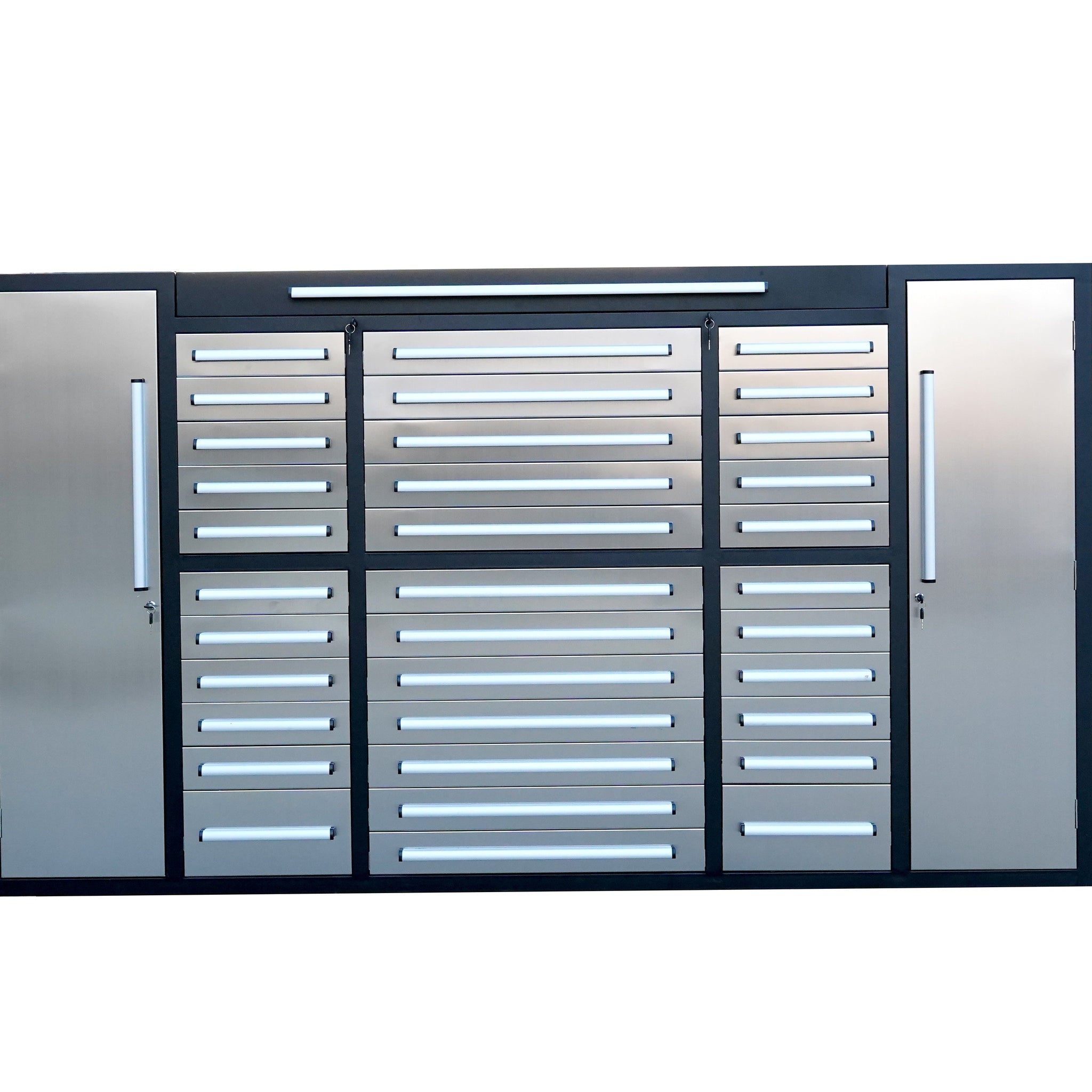 Steelman 9' Stainless Steel Garage Cabinet (34 Drawers)