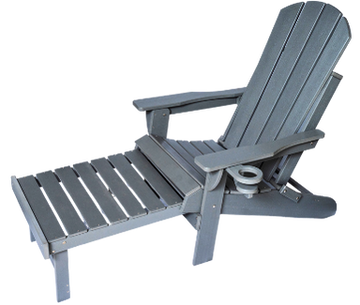 Folding Adirondack Chair with Ottoman