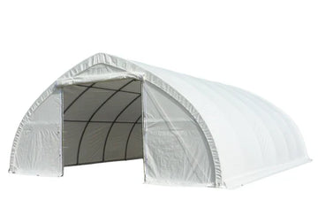 Gold Mountain Single Truss Arch Wall Peak Storage Shelter W20'xL30'xH12'