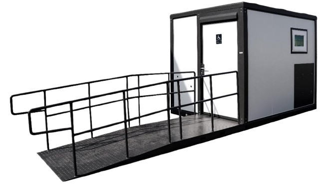 Bastone Portable Restroom with Showers Accessible Rampway Handicap-large