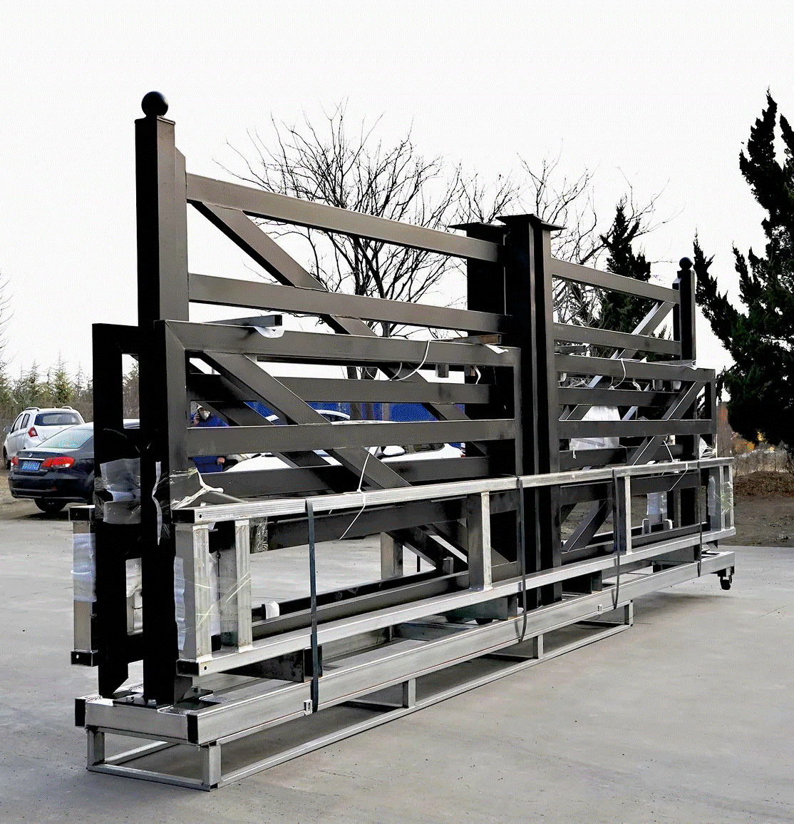 Greatbear 20' Farm Metal Driveway Gate TM18-NCB