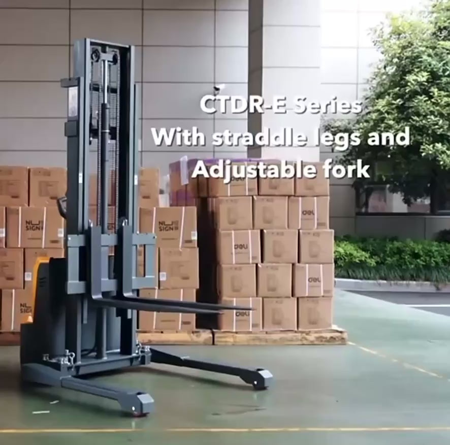 Electric Walkie Stacker – 3,300 lb Capacity – 2-Stage Mast – 3m Lift Height